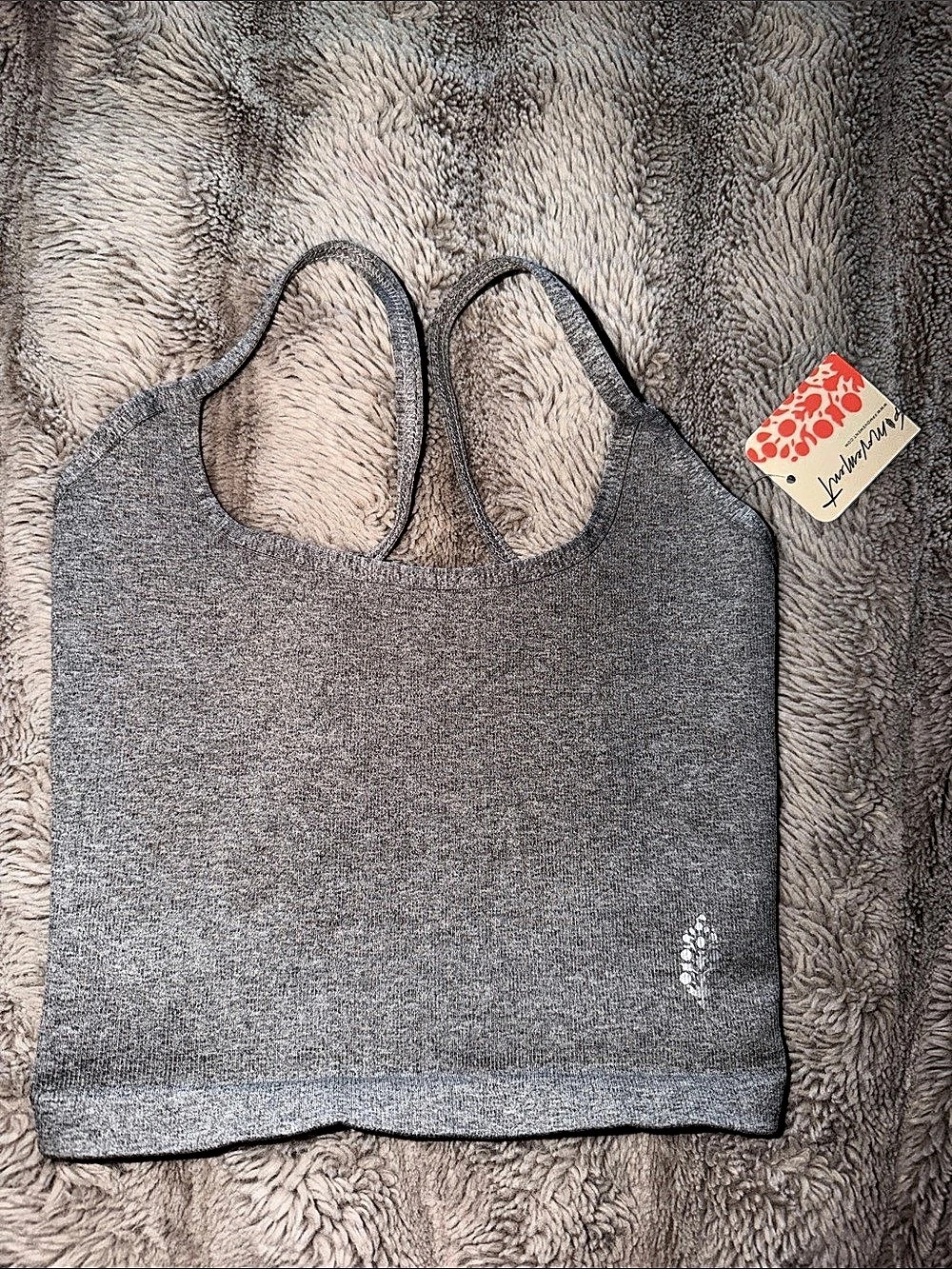 Free People Movement Gray sports bra/ Tank Top Size XS/S NWT